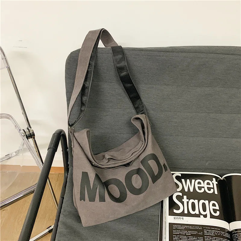 Stylish Women's Canvas Messenger Bag | Trendy Crossbody Handbag