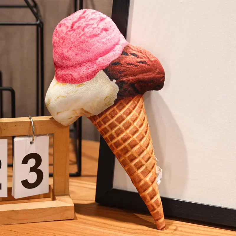 Ice Cream Plush Doll | Adorable Stuffed Decoration & Cushion