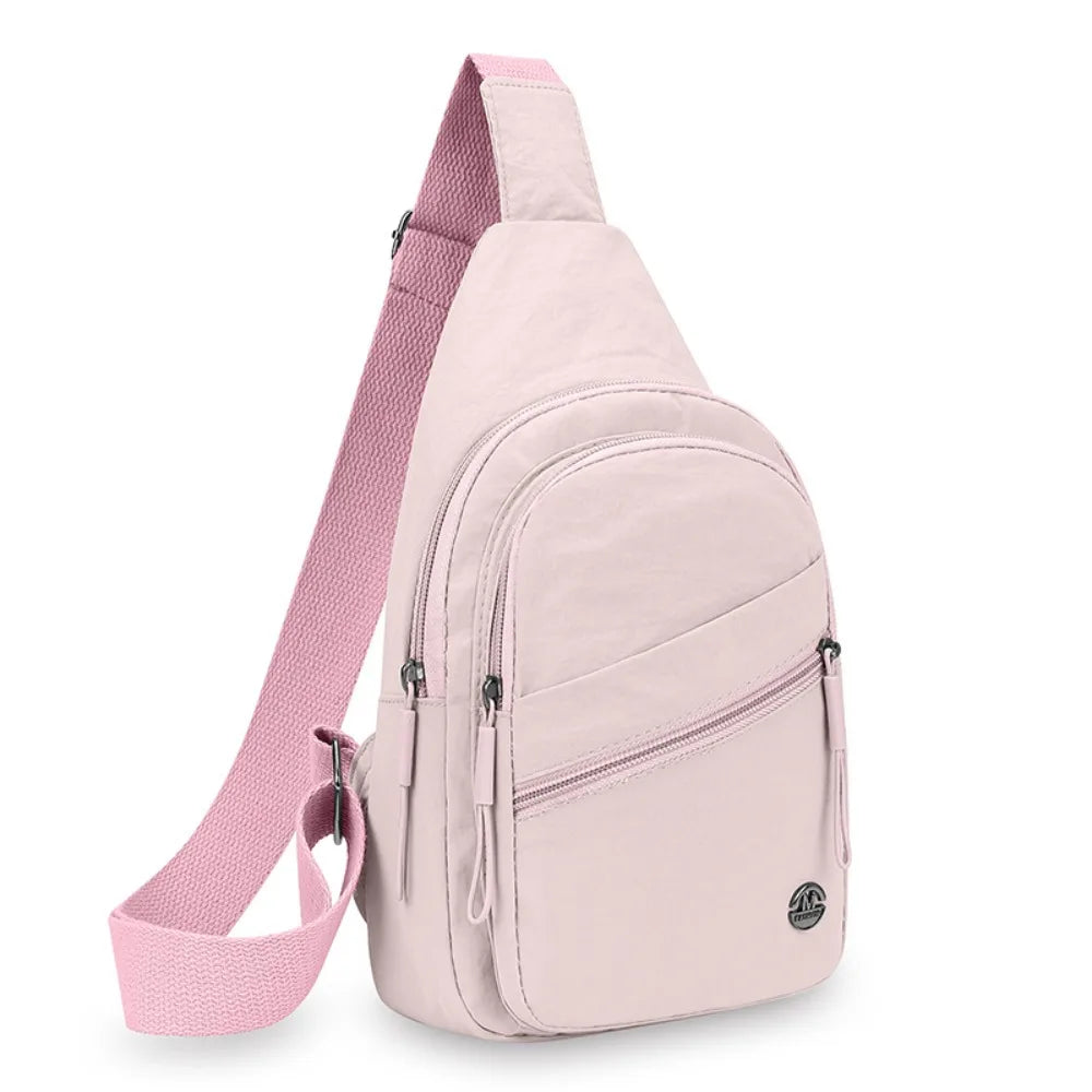 Spacious Waterproof Crossbody Bag | Lightweight Solid Color Messenger