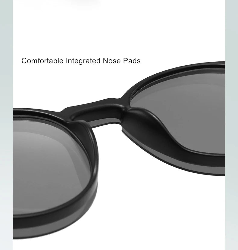 Custom Myopia Glasses with Polarized Clips | Stylish Vision Solution
