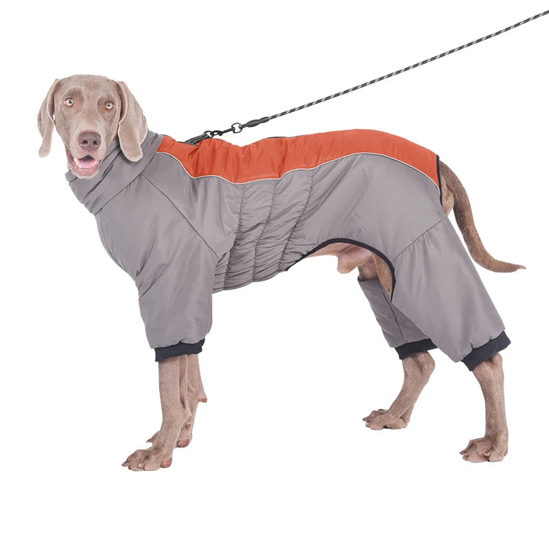 Waterproof Dog Rompers Jumpsuit | Winter Overalls for Large Dogs