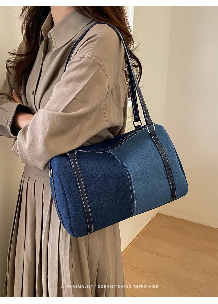 Bolso cruzado de mezclilla para mujer | Bolso de mano versátil y elegante