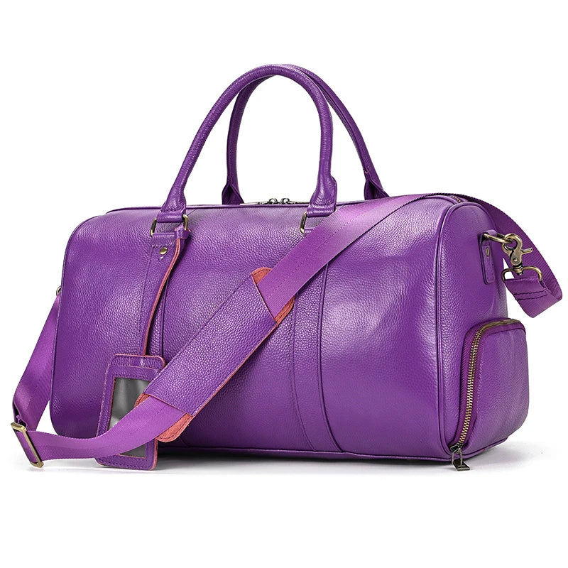 Luxury Genuine Leather Travel Bag for Men & Women | Versatile Duffle