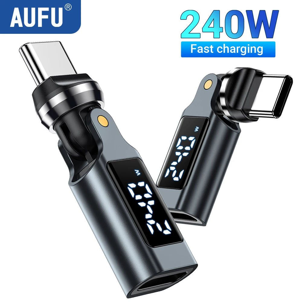 USB C OTG Adapter with Digital Display | Fast 5A Charging Converter