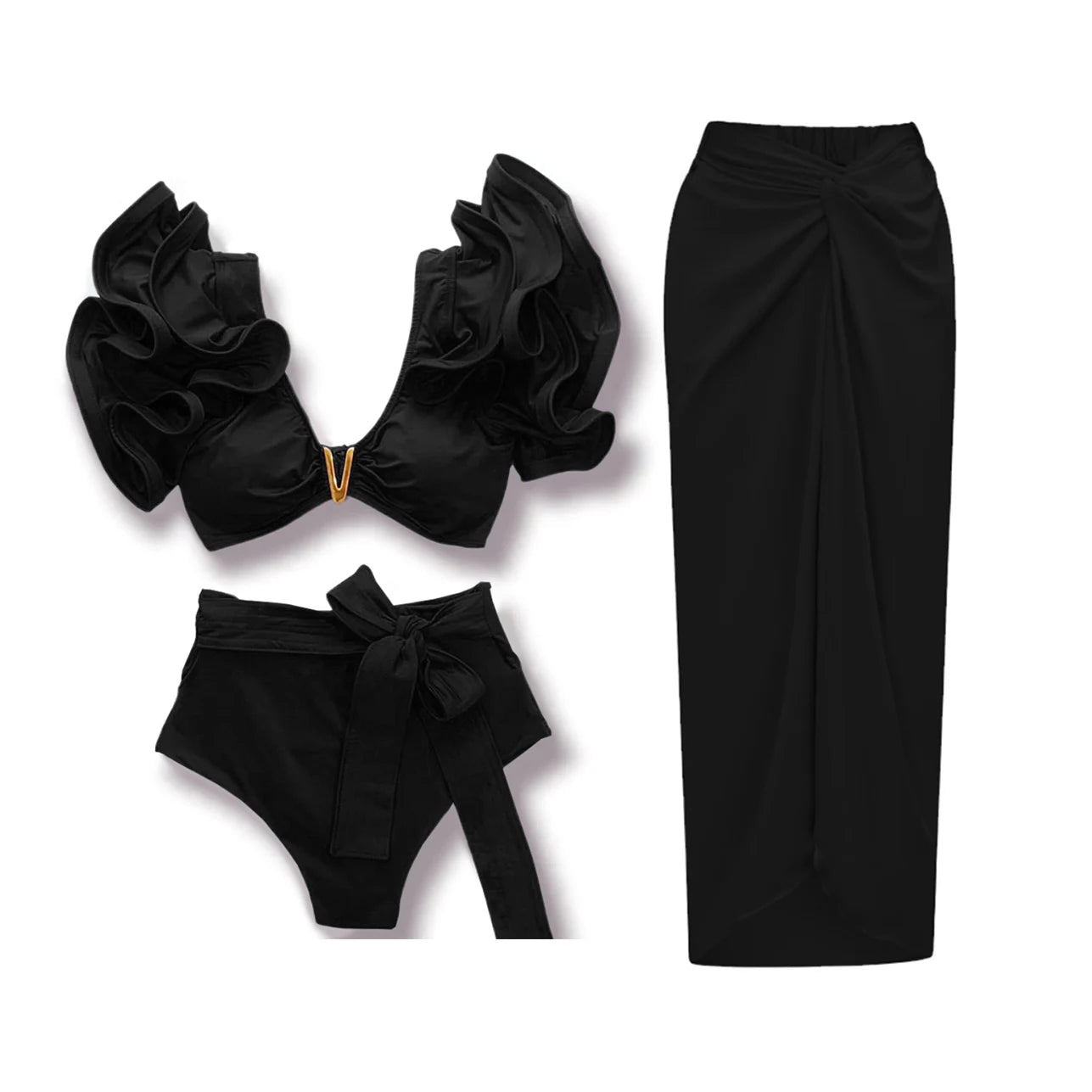 Floral Ruffle Bikini Set | Stylish & Sexy Beach Swimwear
