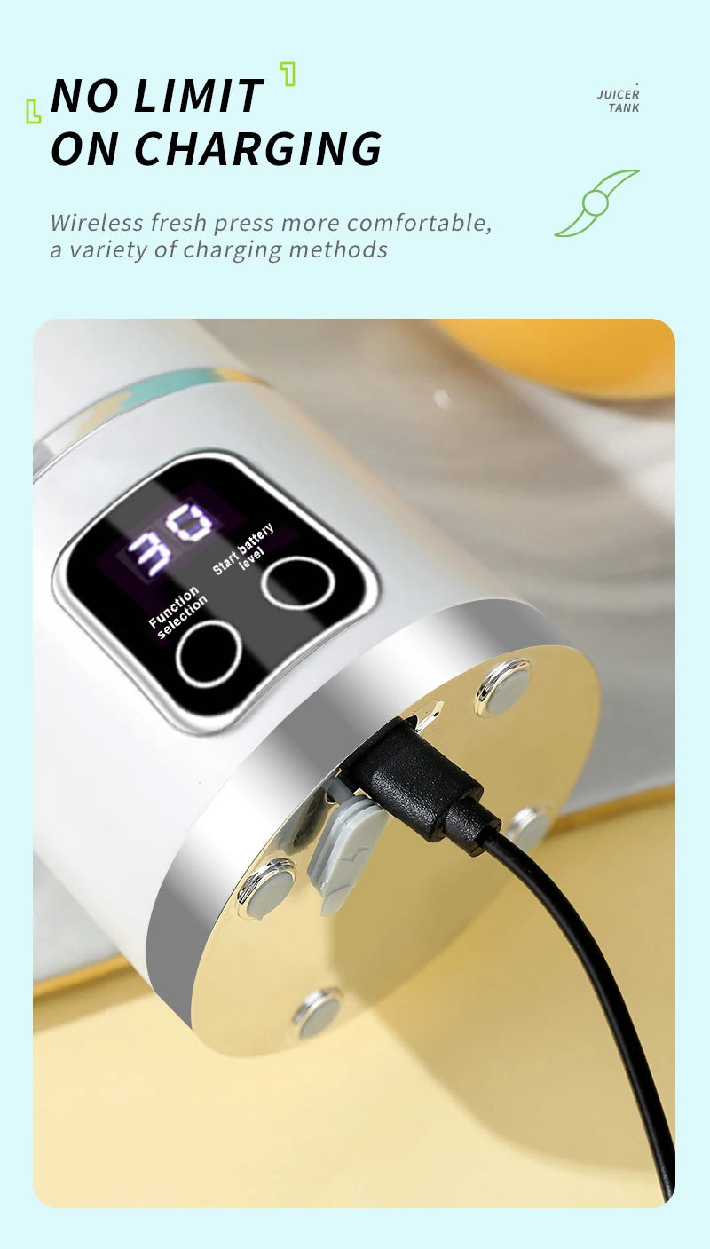 Portable Fruit Juicer | USB Rechargeable Blender for Smoothies