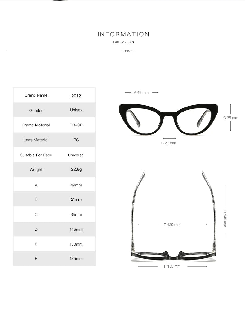 Stylish Retro Cat Eye Prescription Glasses for Women | Optical Eyewear