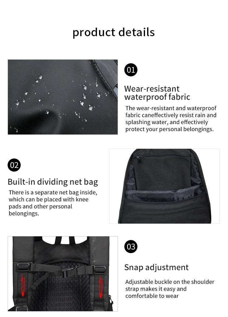 Large Capacity Waterproof Motorcycle Helmet Backpack | Outdoor Gear