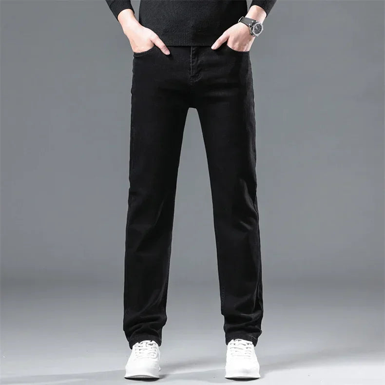 Men's Winter Velvet Pants | Warm Fleece-Lined Denim Jeans