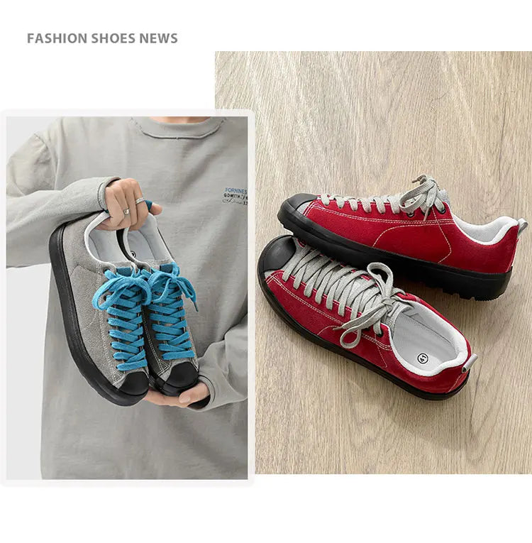 Men's Casual Suede Sneakers | Non-Slip Platform Walking Shoes