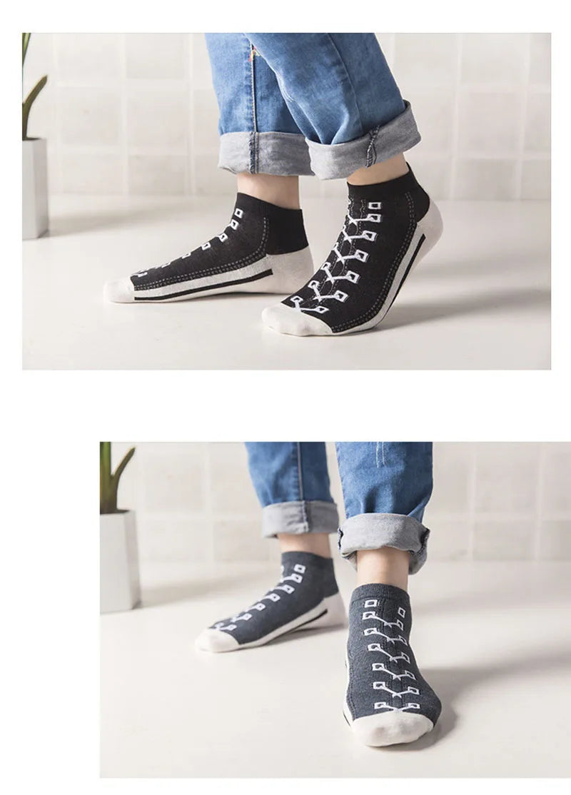 Stylish Unisex Canvas Boat Socks | Trendy Couple Socks