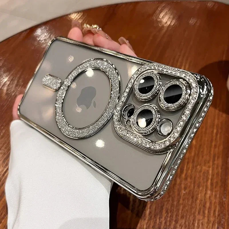 Sparkling Glitter Diamond Transparent Case for iPhone Models