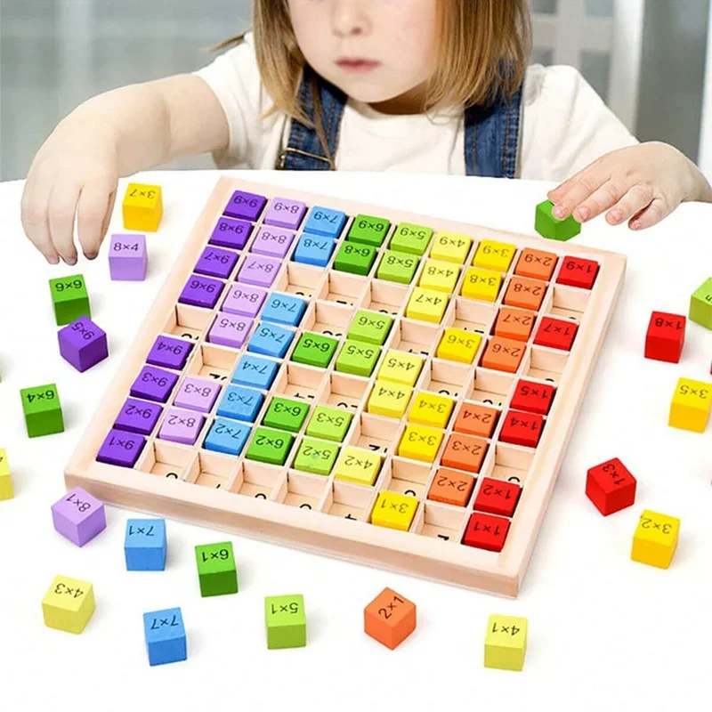 Montessori Educational Math Toys for Kids Children Baby Toys Multiplication Table Math Arithmetic Teaching Aids Christmas Gifts