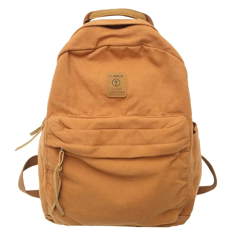 Casual Canvas Backpack for Students | Trendy Unisex College Bag