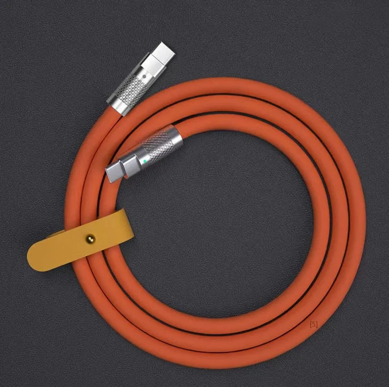 120W Super Fast Charge PD Type C Liquid Silicone Cable