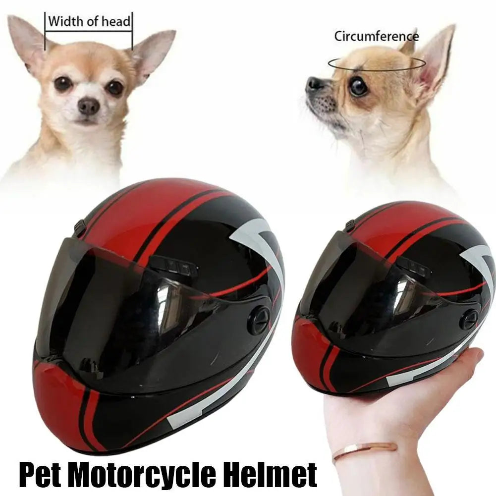 Small Pet Motorcycle Helmet | Protective Hard Hat for Dogs & Cats