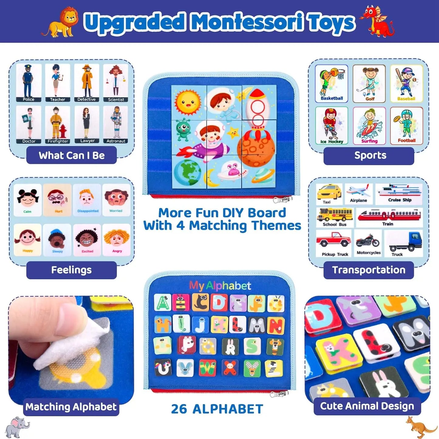 Montessori Busy Board | Toddler Sensory Activity for Skill Development
