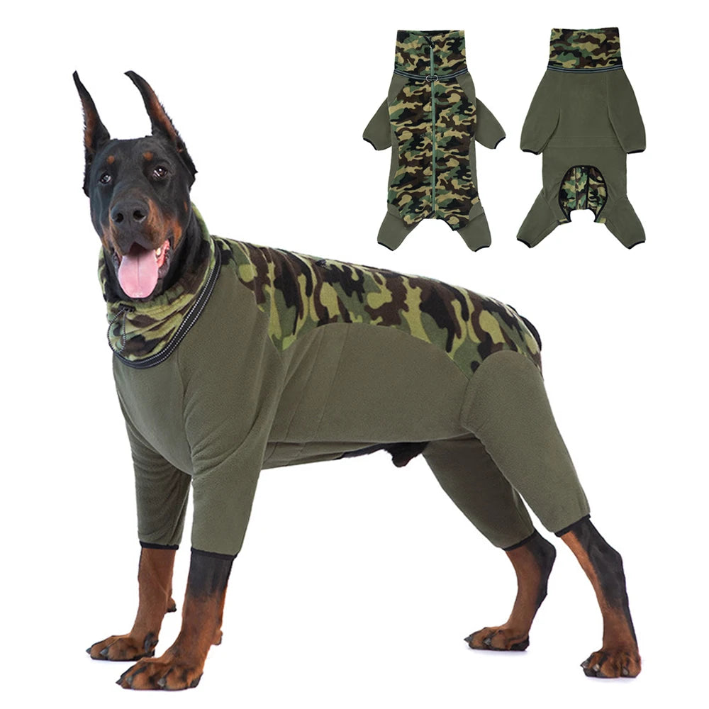 Warm Fleece Overalls for Dogs | Soft Winter Jumpsuit