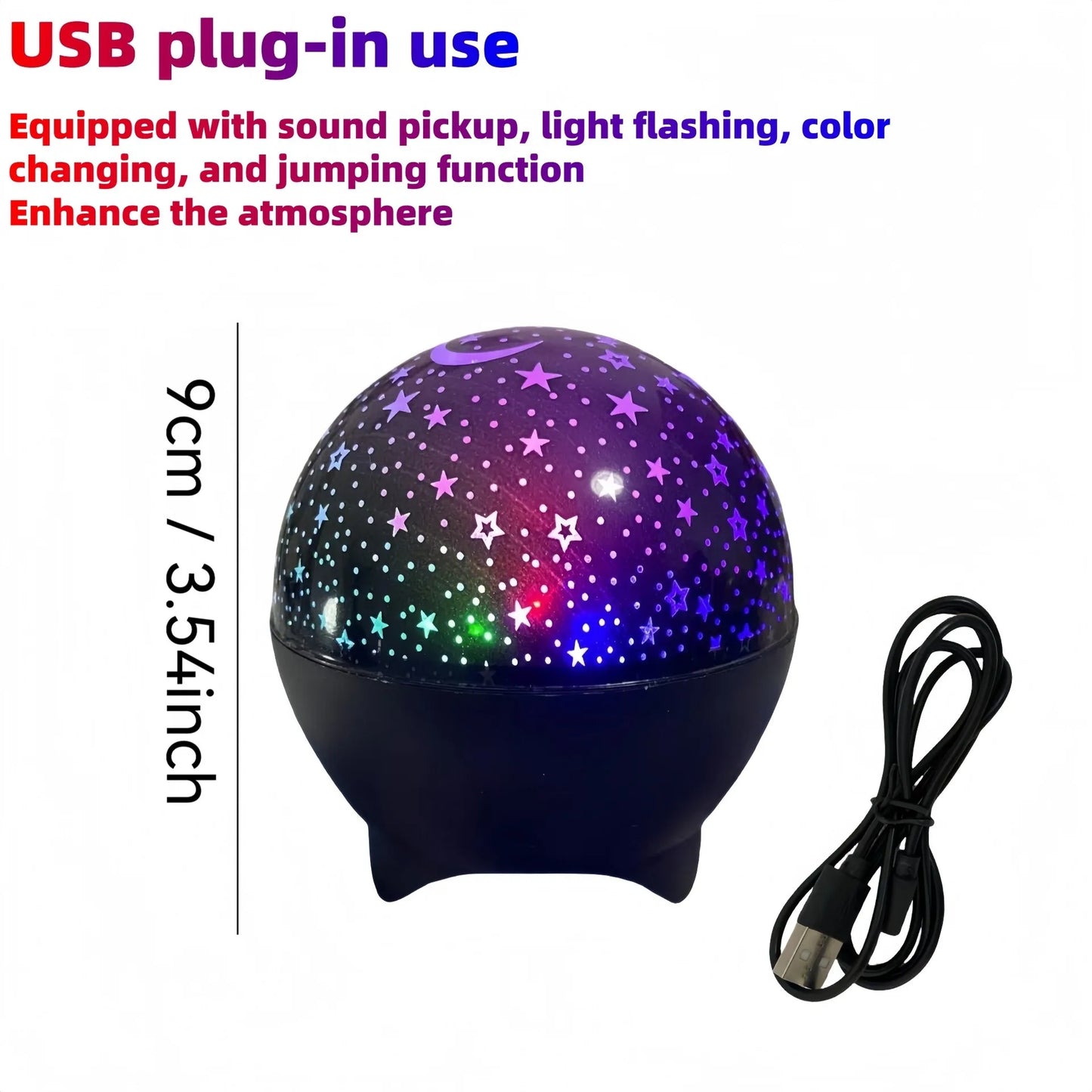RGB Starry Moon Galaxy Projection Lamp | Kids Room Decor