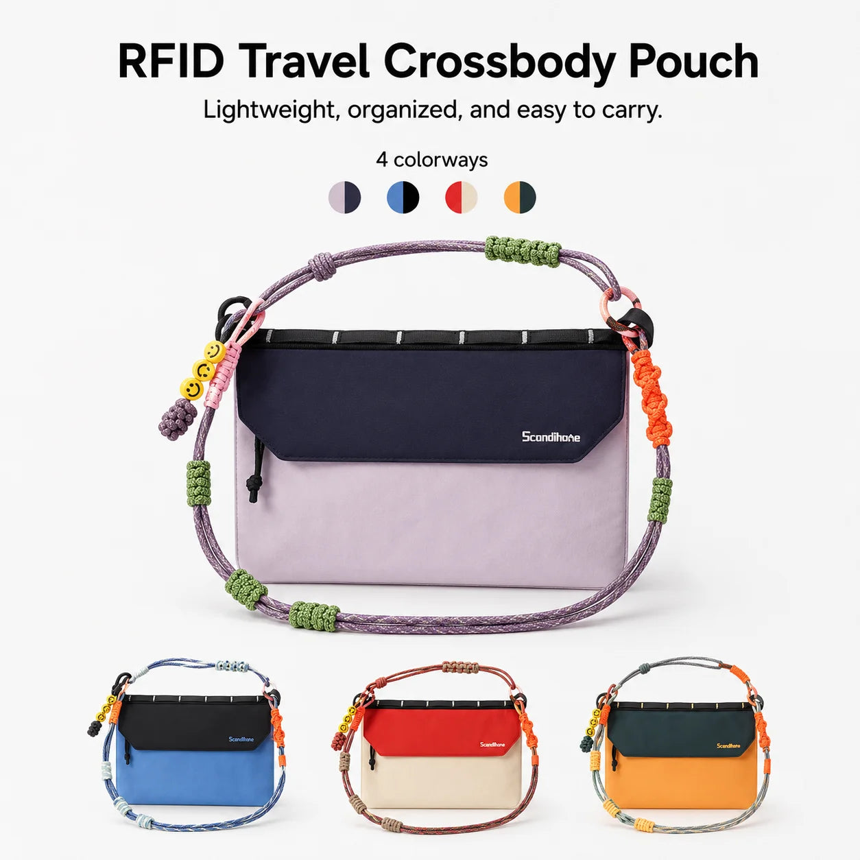 Waterproof RFID Blocking Crossbody Travel Bag for Men & Women