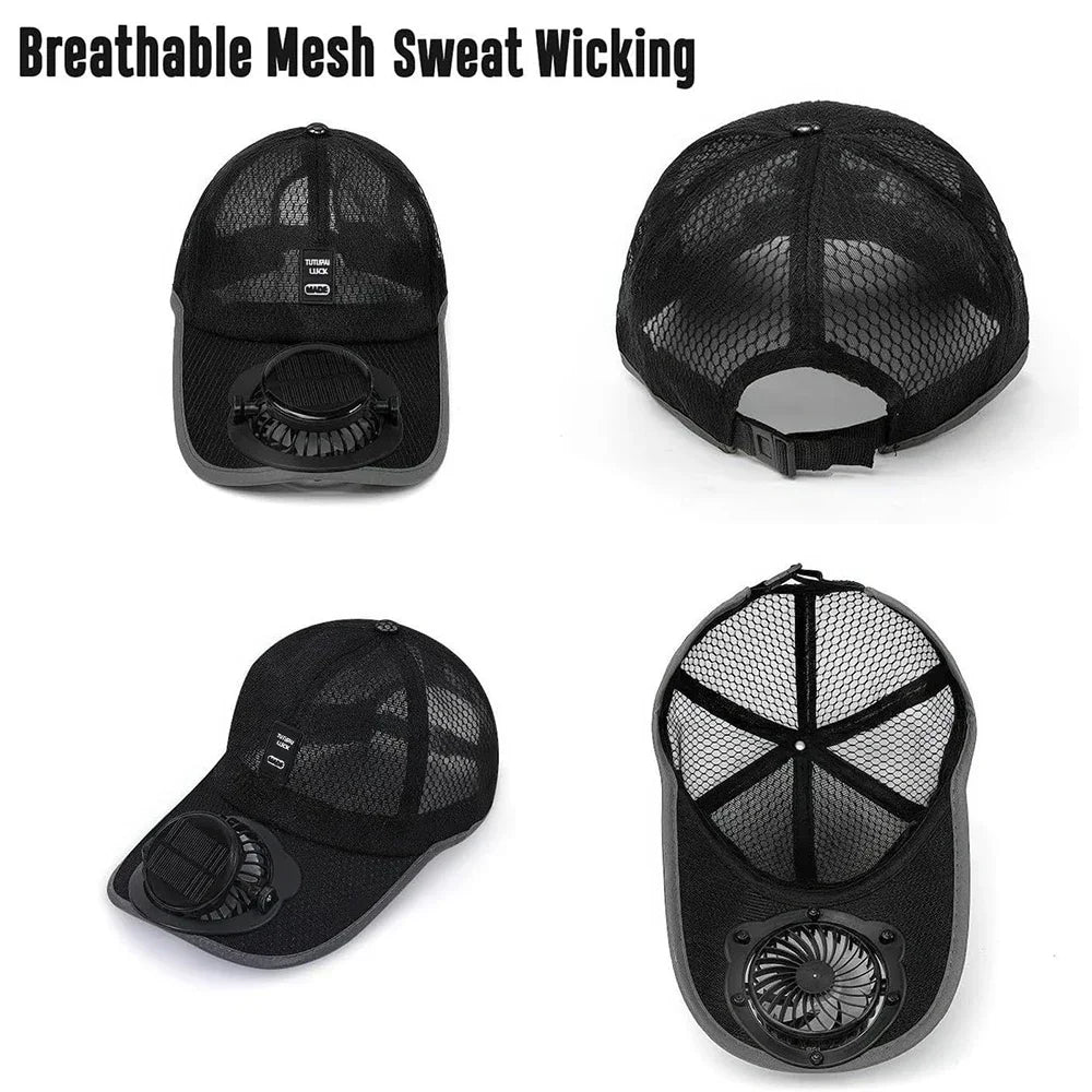 Solar Baseball Cap with Fan | Ultimate Sun Protection Gear