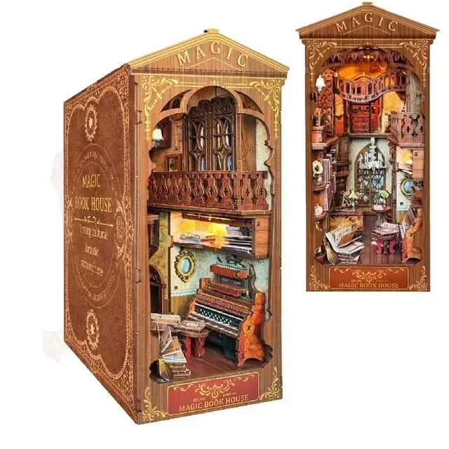 Kit de rincón de lectura de castillo en miniatura para montar | Encantadora experiencia de manualidades