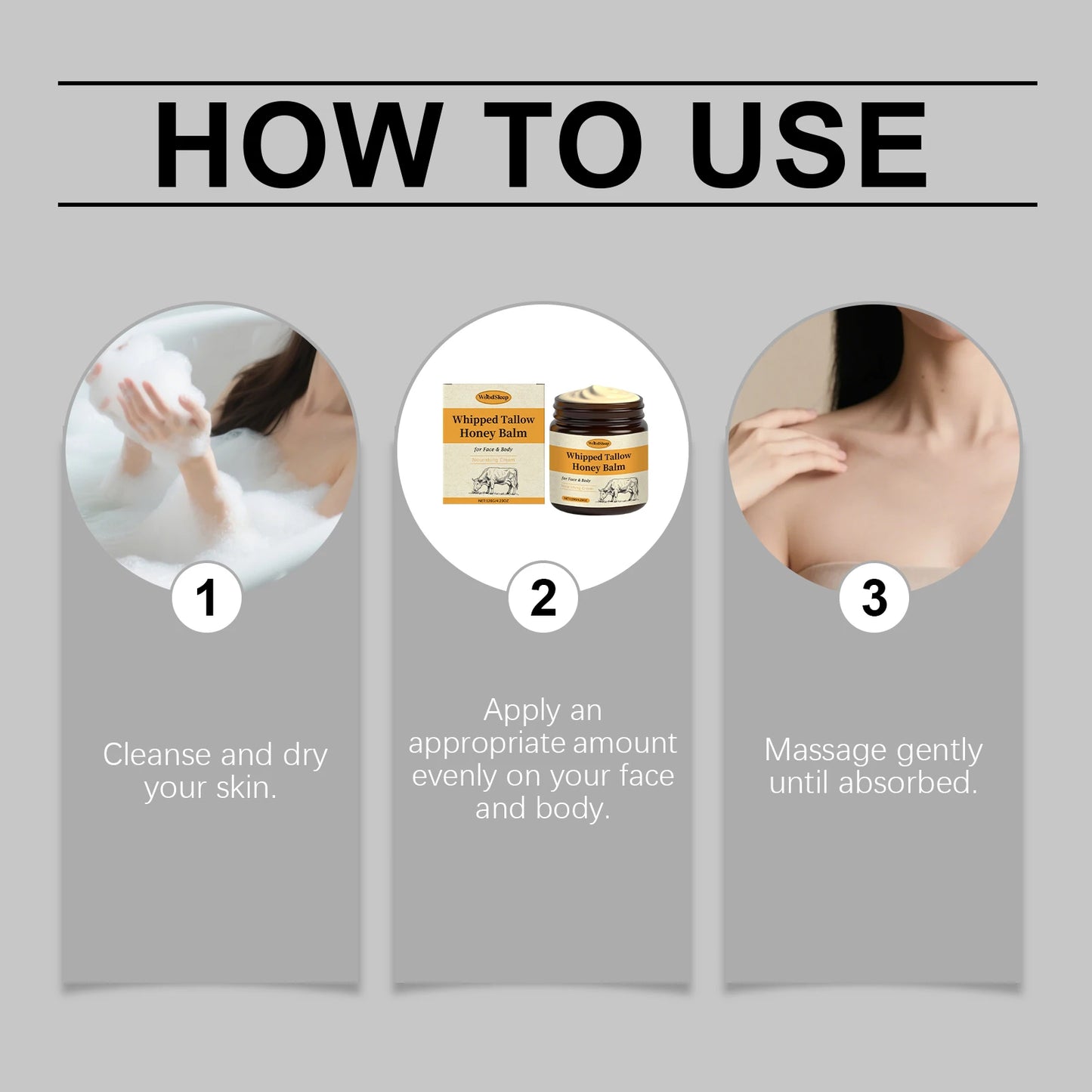 Honey & Beef Tallow Moisturizing Cream | Deep Nourishment & Care