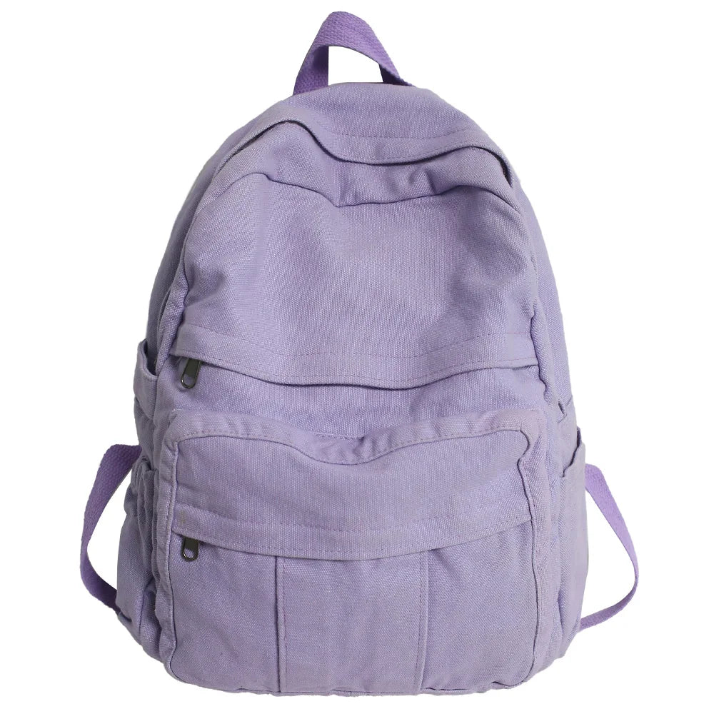 Stylish Vintage Fabric Backpack | Trendy & Functional Student Bag