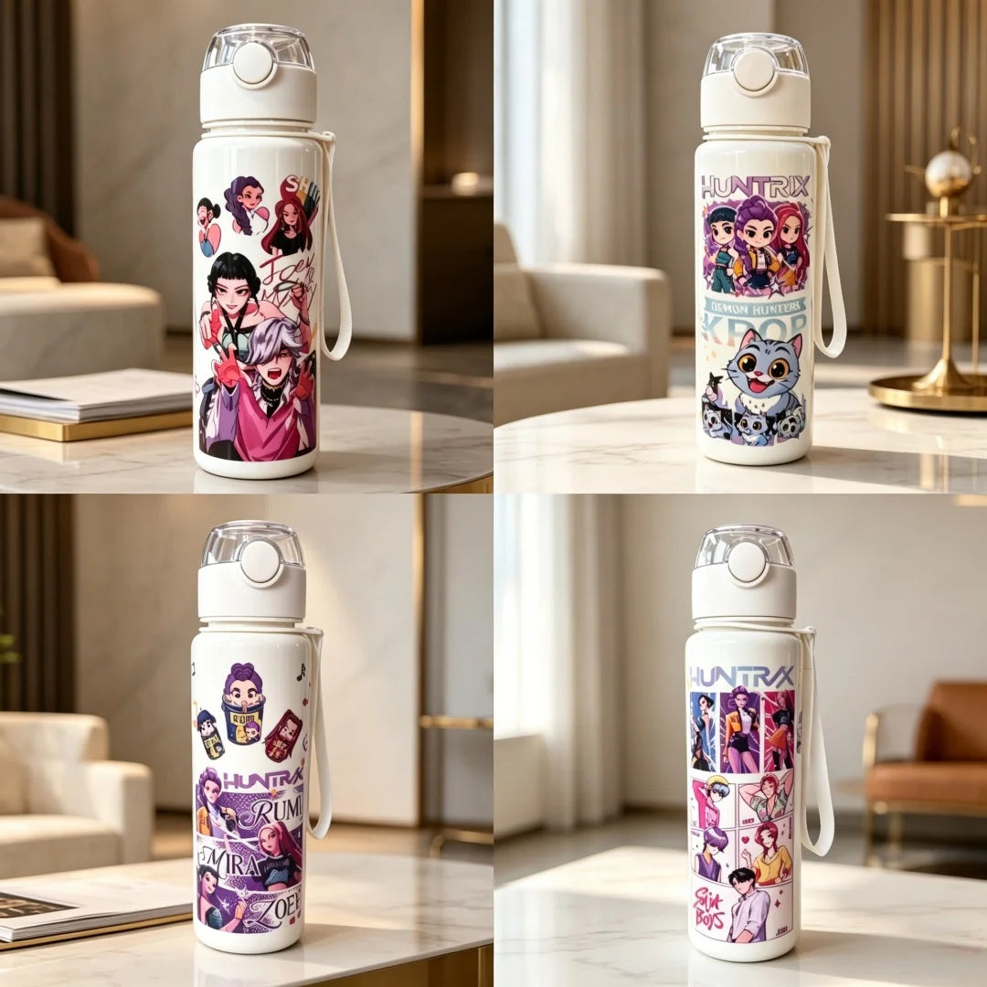 3D Printed Cartoon Water Bottle | Colorful & Portable 700ML