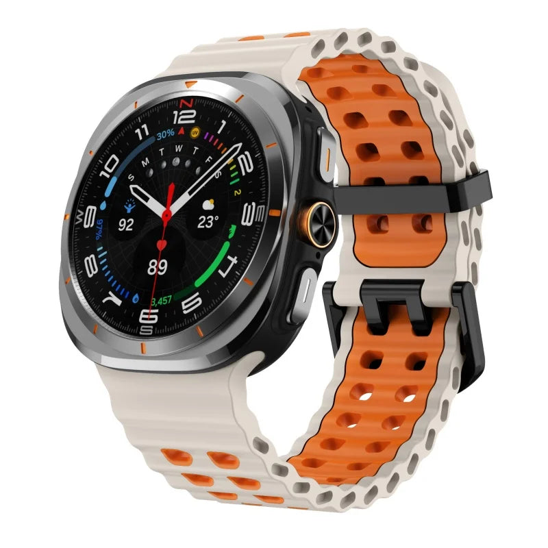 Silicone Sports Strap for Galaxy Watch | Breathable Marine Band