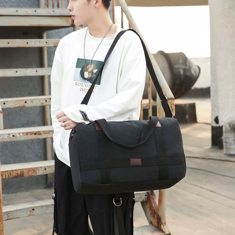 Men's Versatile Canvas Travel Bag | Large Capacity Weekend Duffel