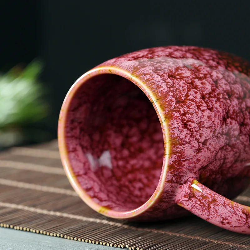 High-Capacity Ceramic Coffee Cup | Vintage Japanese Drinkware