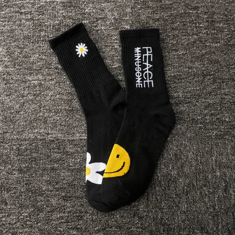 Stylish Butterfly Crew Socks for Women | Kawaii Streetwear Fashion