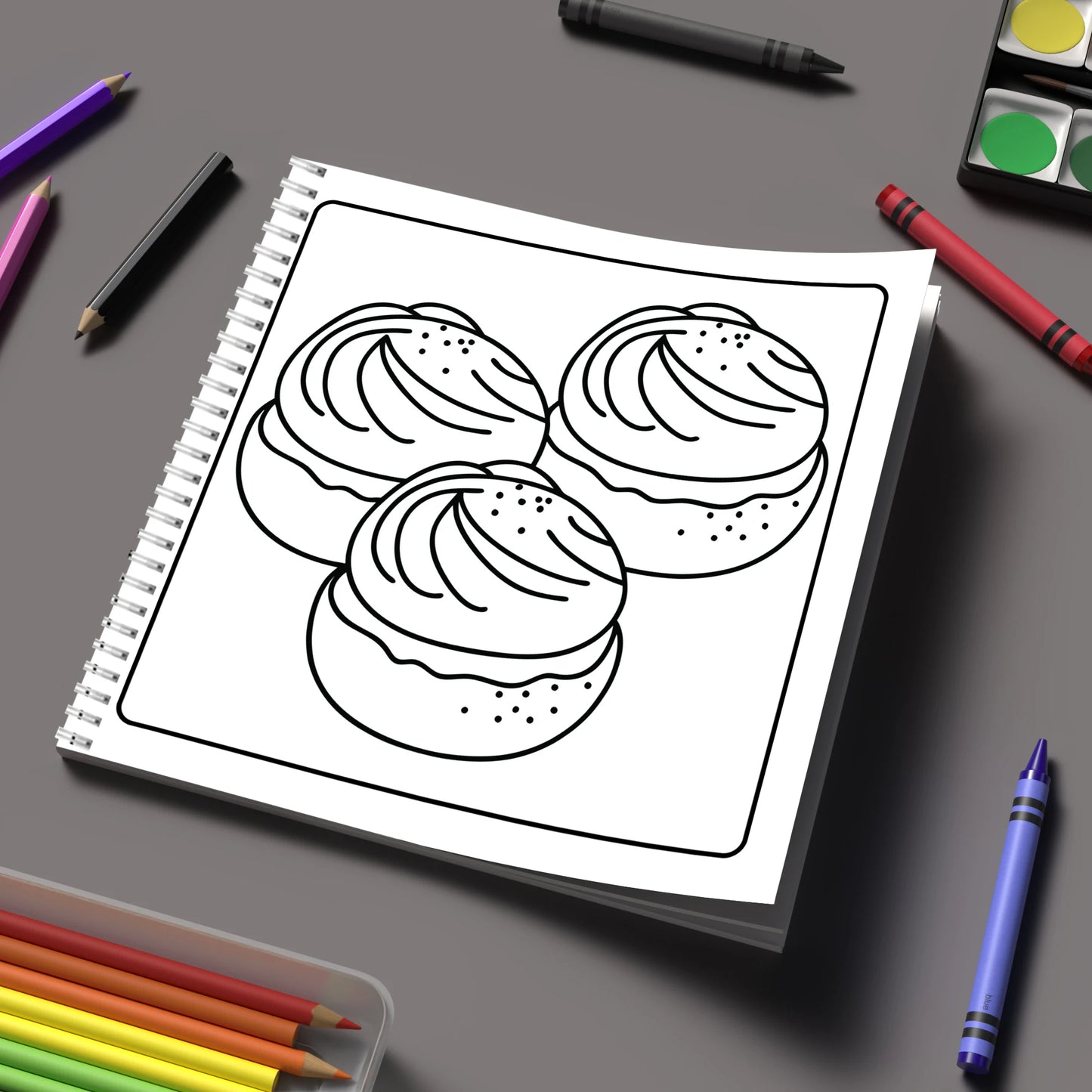 Easy Dessert Coloring Book for Adults | Stress Relief & Fun