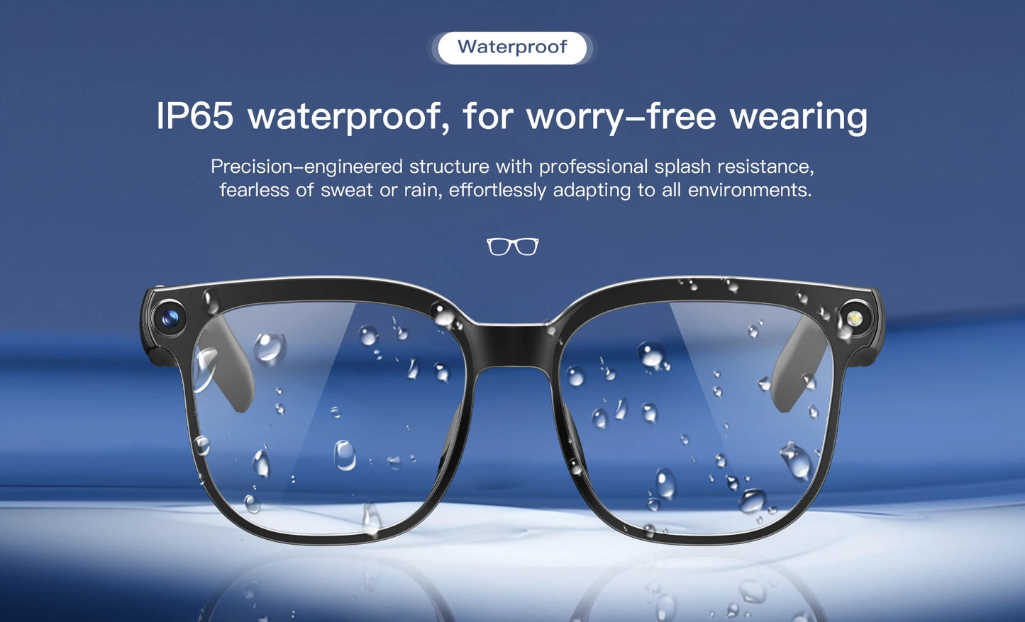 Men's AI Smart Glasses | Dual Camera Translation & Bluetooth Calling