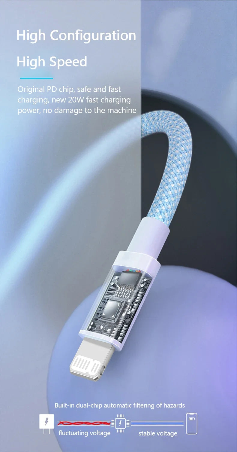 20W USB-C Fast Charging Cable for iPhone & iPad Devices