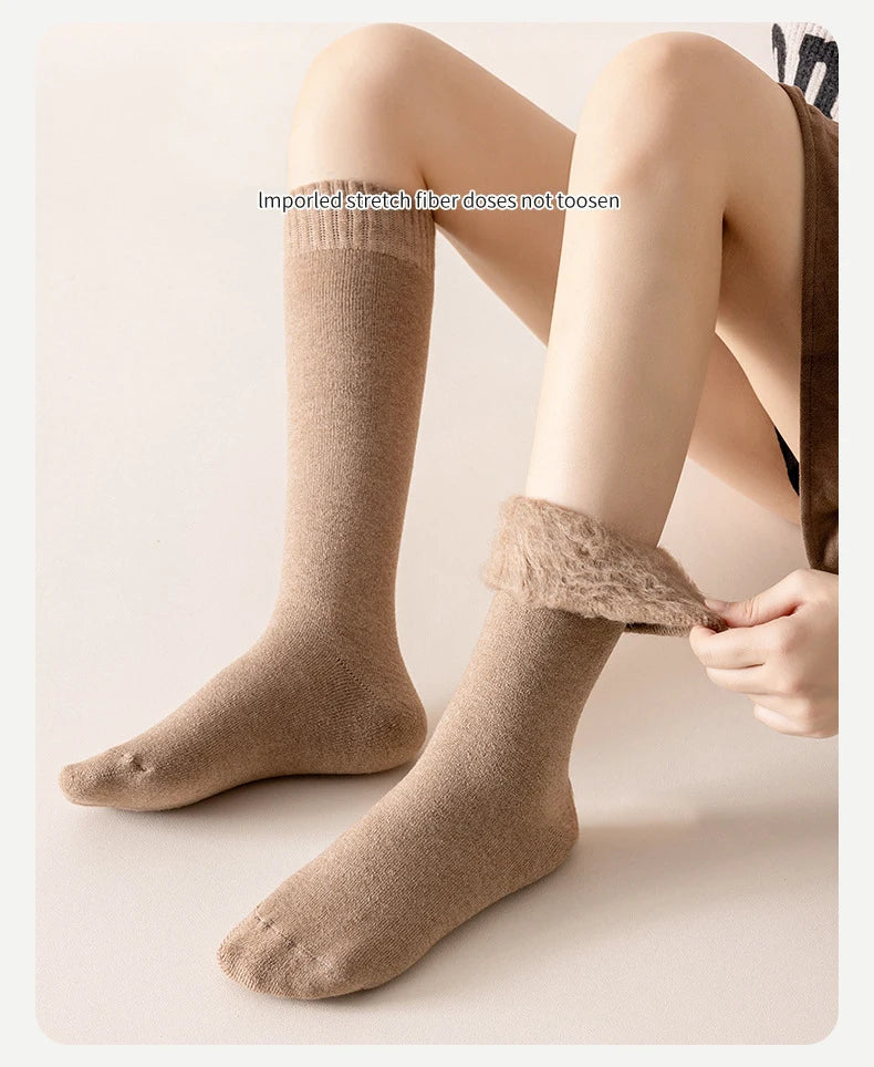 Women's Winter Warm Wool Knee Socks | Cozy & Stylish Footwear