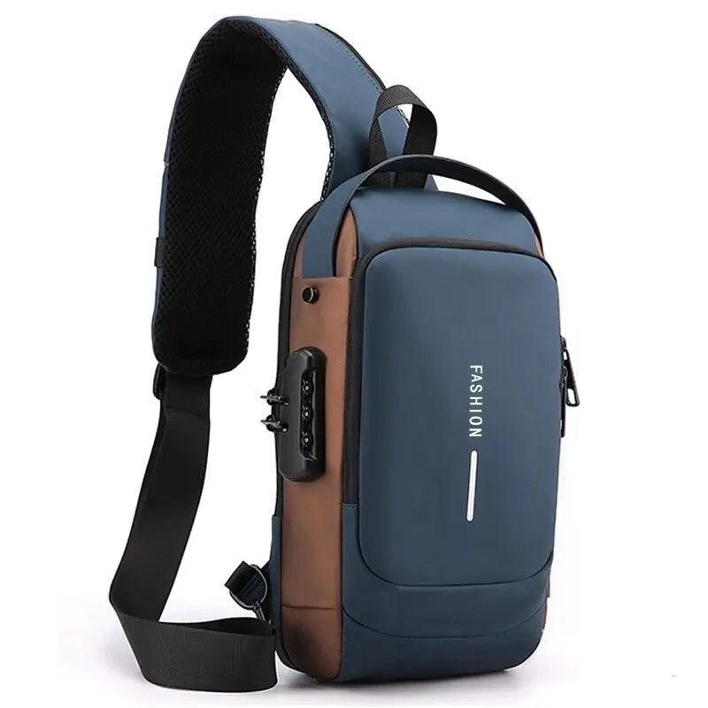 Men's Multifunctional Anti-theft USB Shoulder Bag | Travel Sling Bag