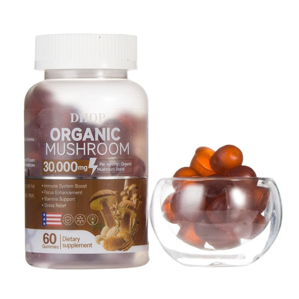 Mushroom Gummies with Lion's Mane & Reishi | Daily Health Support