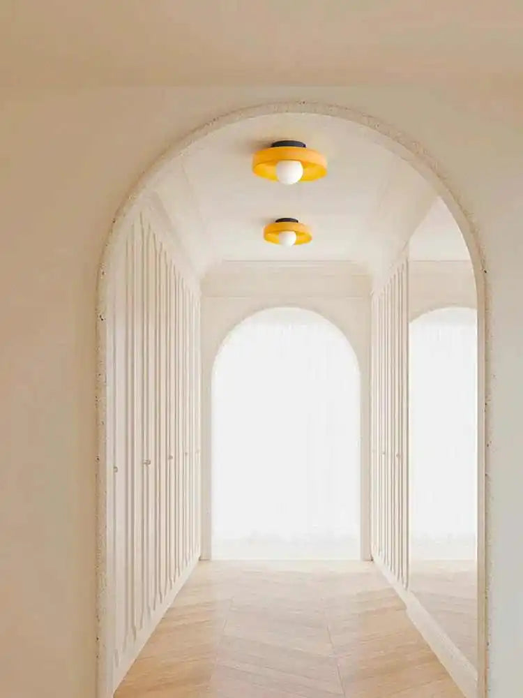Multi-Colored Glass Ceiling Light | Modern Vintage Lighting Fixture