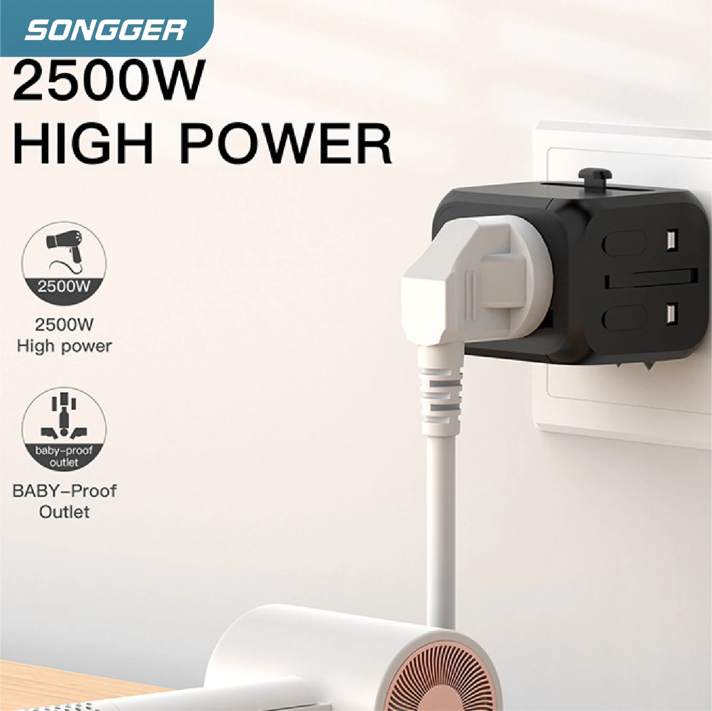 Universal Travel Adapter with USB-C & USB-A | Worldwide Compatibility