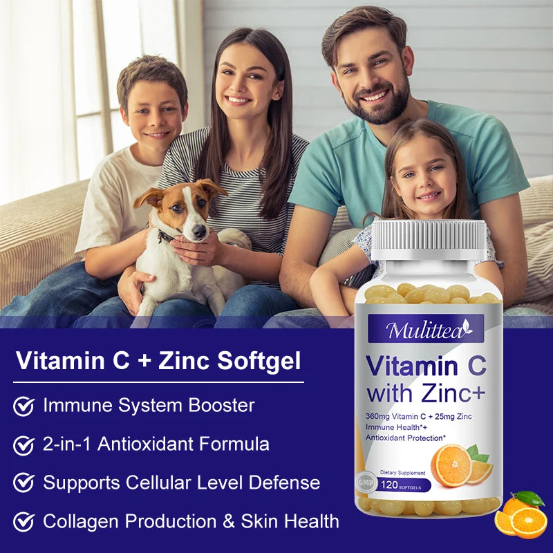 Premium Vitamin C and Zinc Supplements | Boost Energy & Skin Brightening