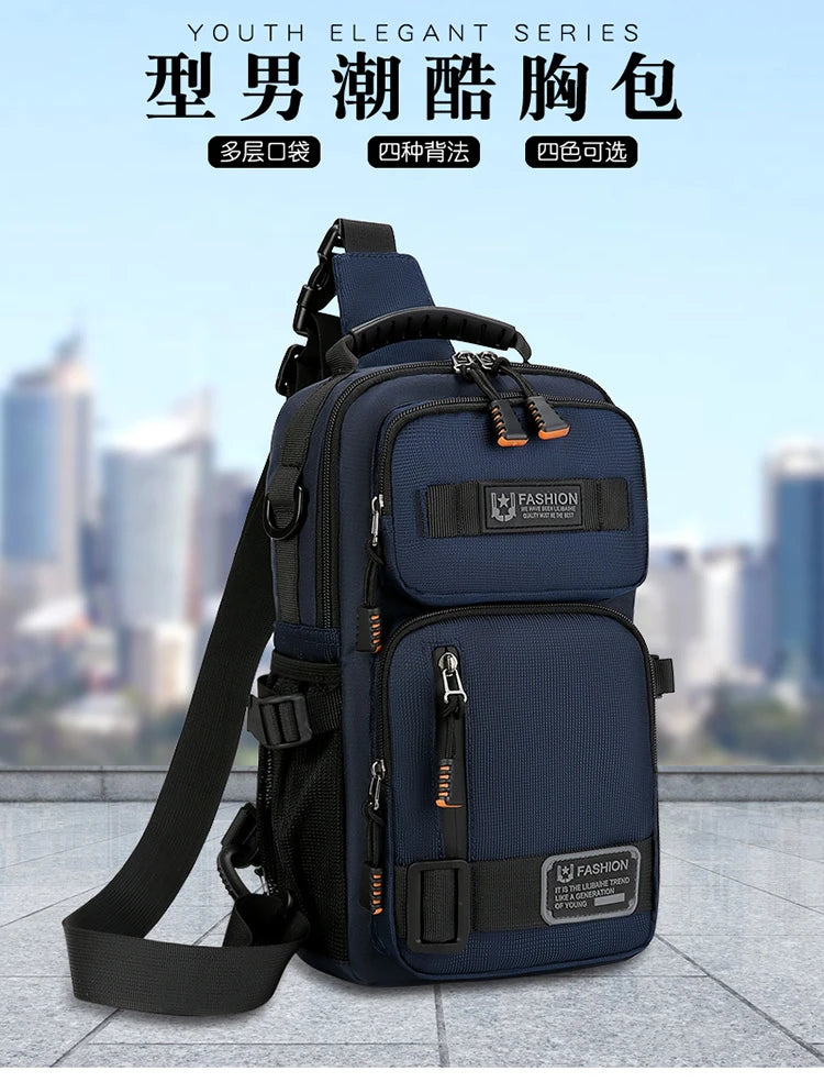 Men's Fashion Oxford Waist Pack | Versatile Casual Chest Bag