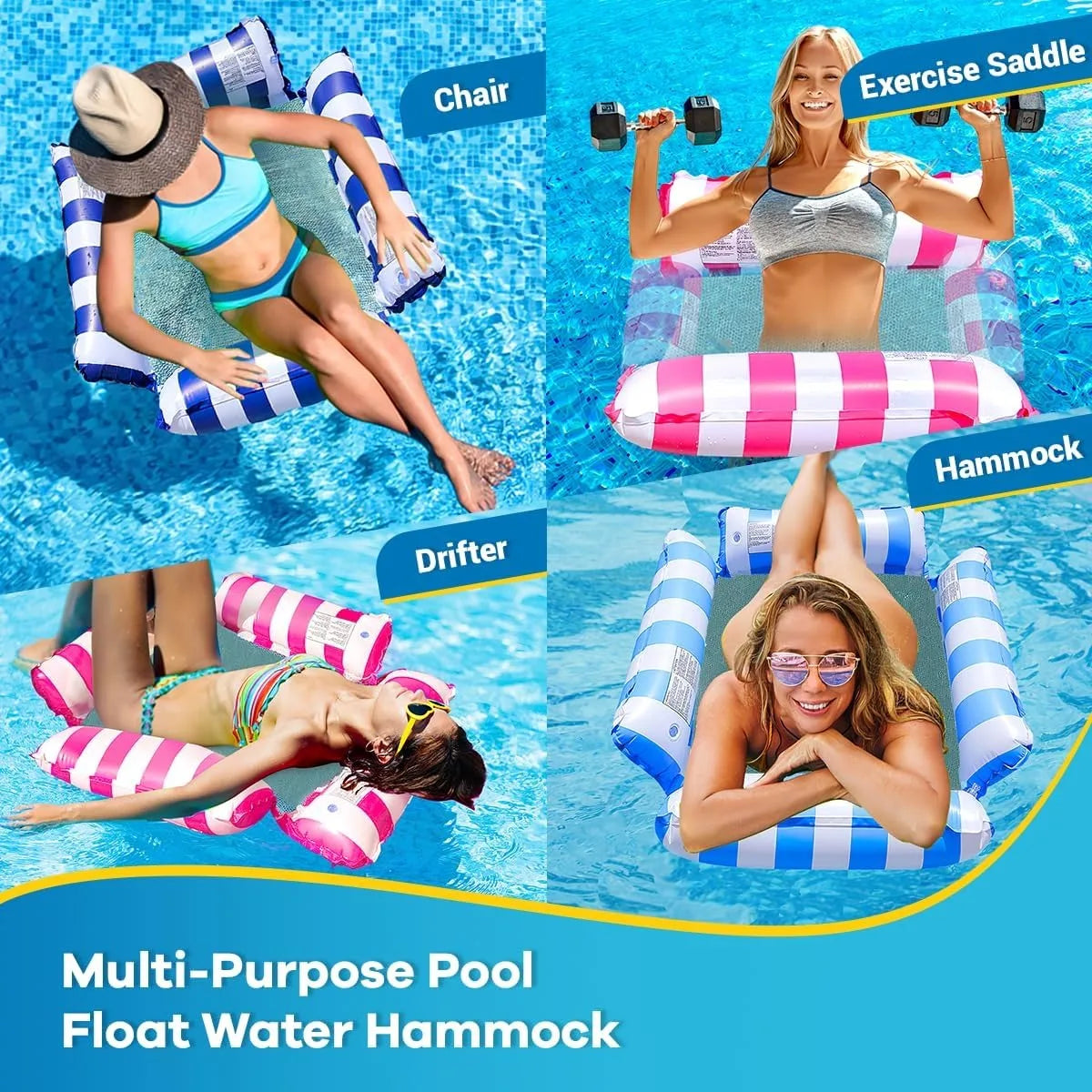 Ultra-Portable Inflatable Swimming Beds for Pool & Beach Fun