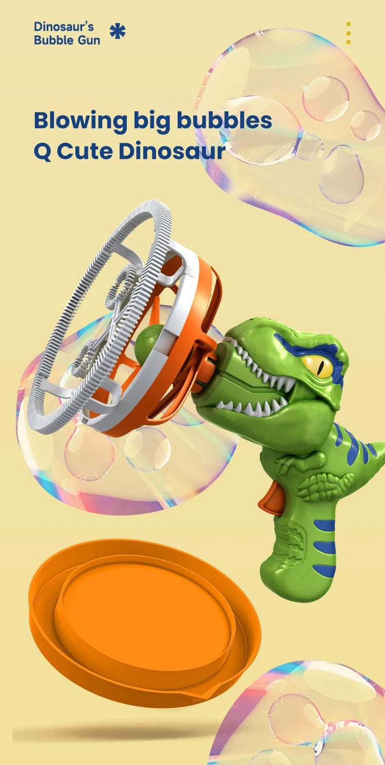 Dinosaur Electric Bubble Gun | Fun Automatic Bubble Machine for Kids