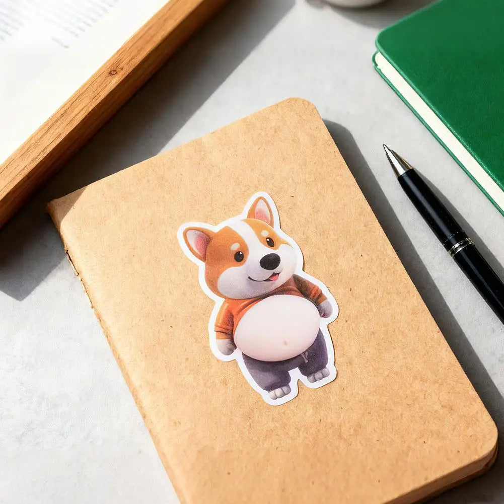 Cute Puppy 3D Puffy Stickers | Squeezeable Soft Dog Decor