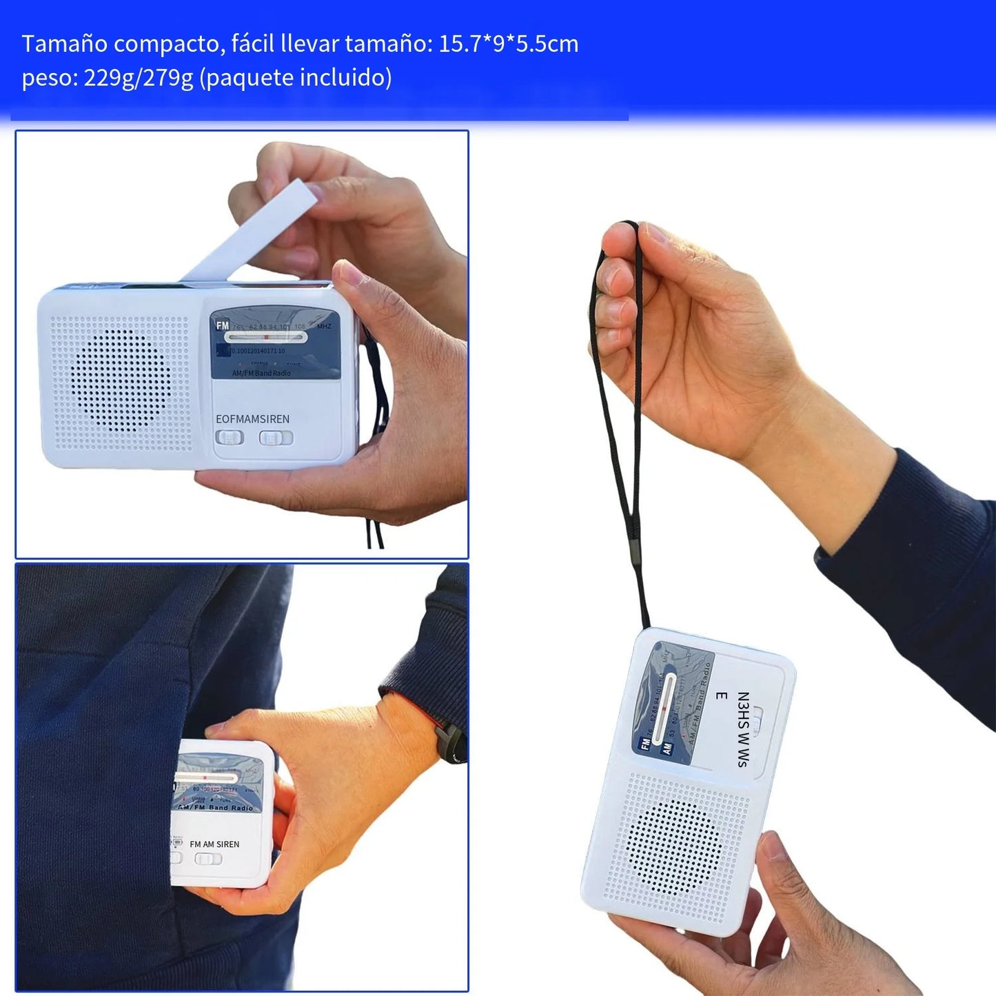 Versatile Solar-Powered Hand Crank Radio Flashlight Charger