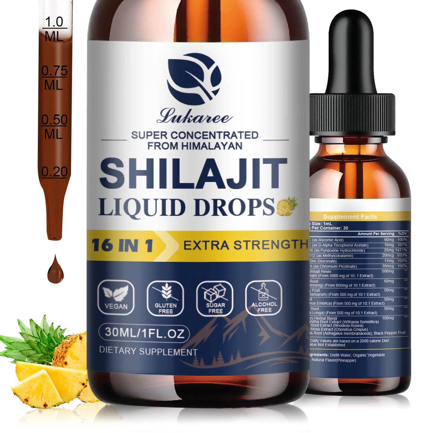 Shilajit Drops with 85+ Trace Minerals for Immunity & Digestion