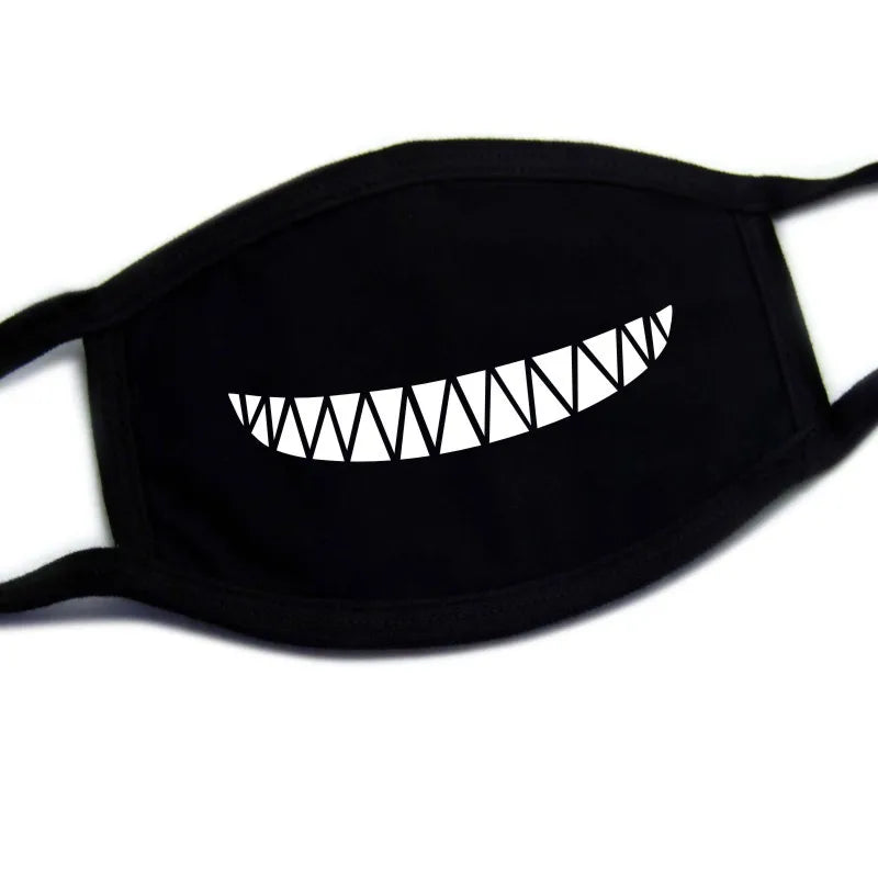 Funny Expression Anime Party Mouth Face Mask | Unisex Kawaii Mask