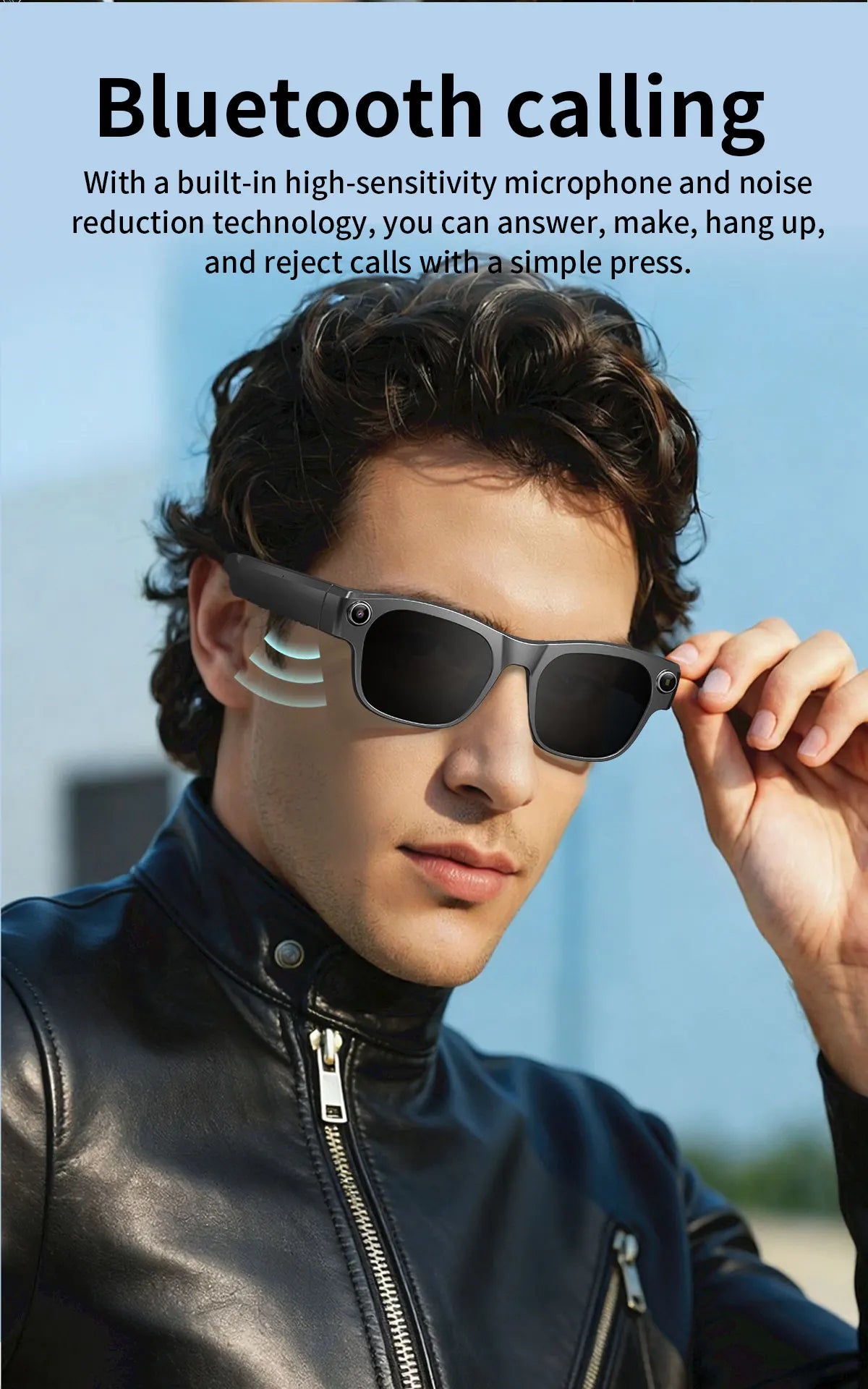 AI Smart Glasses with 8MP Camera & Multi-Language Translation